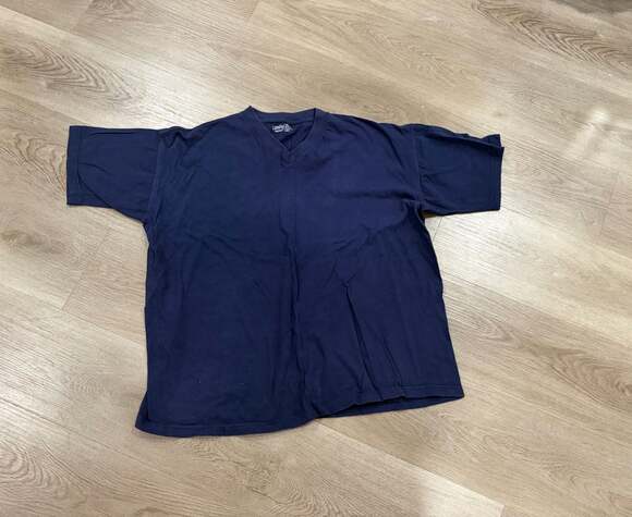 CottonNet Supreme Tops - CottonNet Supreme V-Neck T-Shirt Size 1XL Navy Blue Cotton